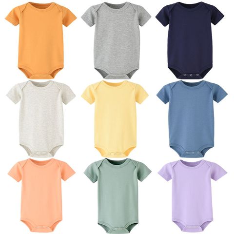 Basic Solid Color Cotton Jumpsuits