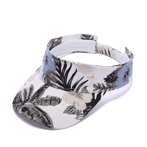 Unisex Vintage Style Flower Curved Eaves Sun Hat