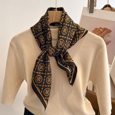 Women's Simple Style Cross Cotton And Linen Scarf