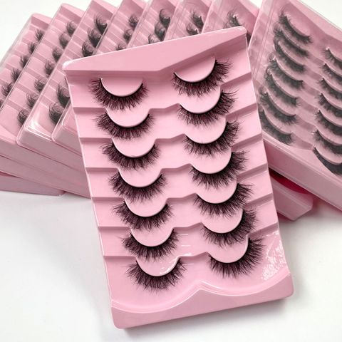 Casual Vacation Solid Color Plastic False Eyelashes 1 Set
