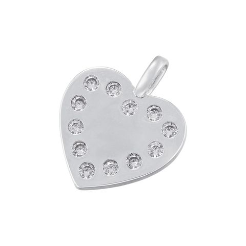 1 Piece Basic Cross Heart Shape Copper Inlay Jewelry Accessories
