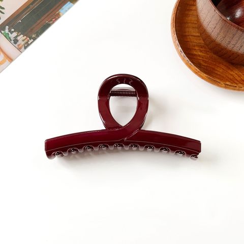 Women's Chinoiserie Solid Color Plastic Hair Claws
