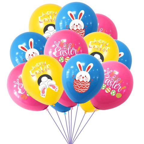 Ostern Süß Kaninchen Brief Emulsion Gruppe Festival Luftballons