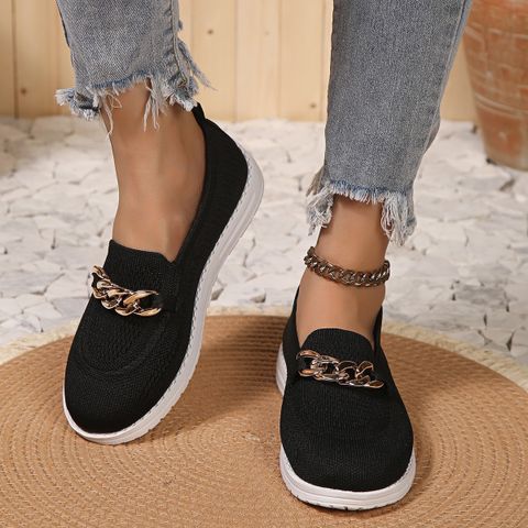 Women's Basic Solid Color Round Toe Sports Shoes
