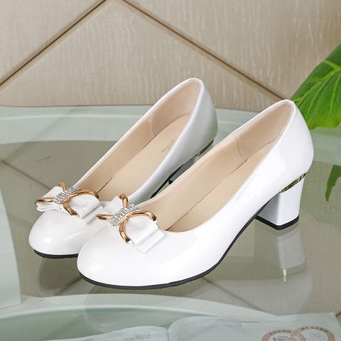 Women's British Style Solid Color Point Toe Pumps