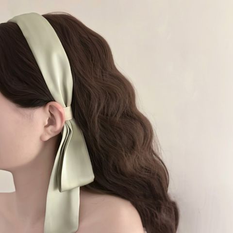 Women's Retro Lady Rose Solid Color Cloth Bowknot Hair Band
