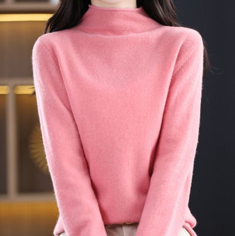 Women's Knitwear Long Sleeve Sweaters & Cardigans Rib-knit Elegant Solid Color