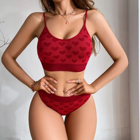 Forma De Corazón Sujetador Inalámbrico Comodidad Bralette