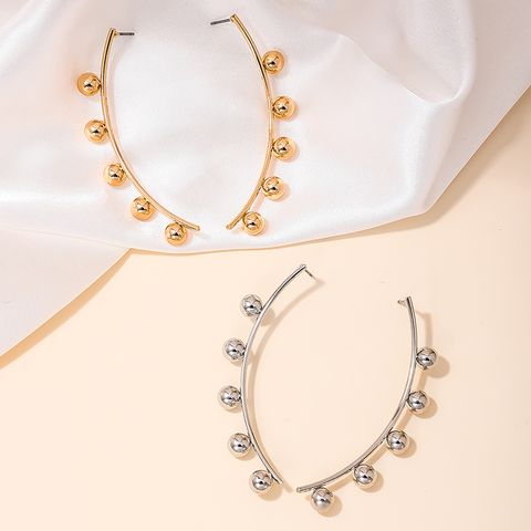 1 Pair Casual Cute Modern Style Round Dots Iron Ear Studs