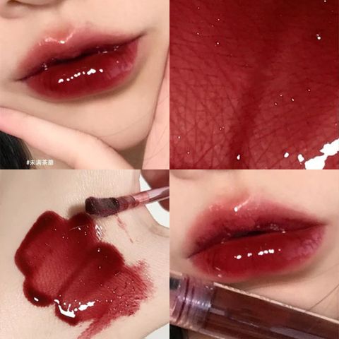 Cute Solid Color Plastic Lip Glaze