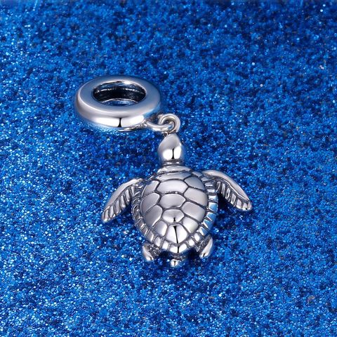 1 Piece 24.09 * Mm Sterling Silver Tortoise Polished Pendant