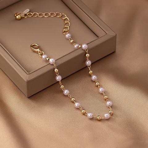 Simple Style Pearl Alloy Zinc Women's Bracelets