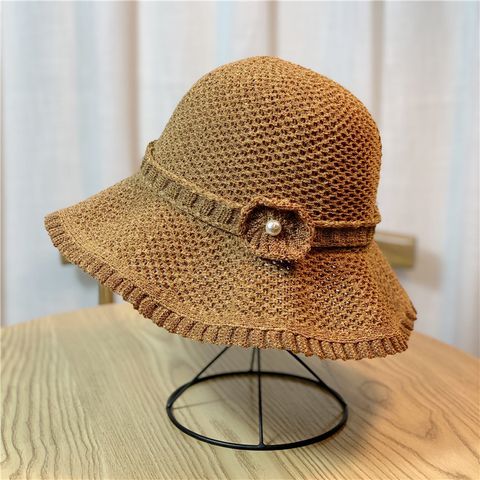 Women's Elegant Flower Big Eaves Bucket Hat