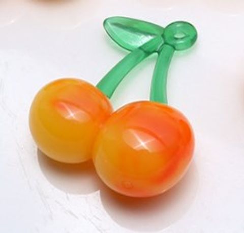 10 Pcs/package Cute Cherry Strawberry Resin Jewelry Accessories