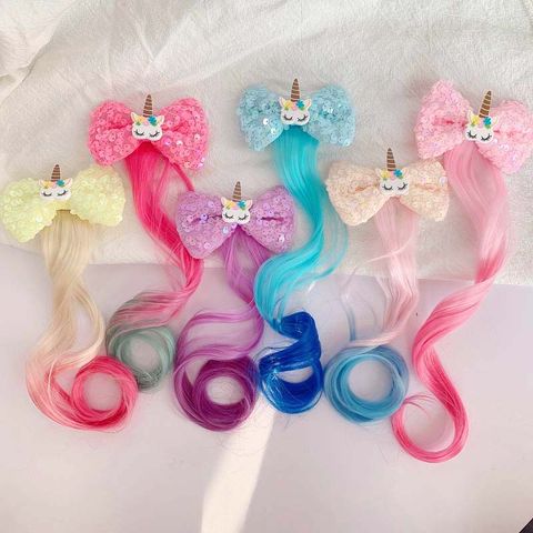 Kid's Cute Unicorn Cloth Bowknot Party Headpieces