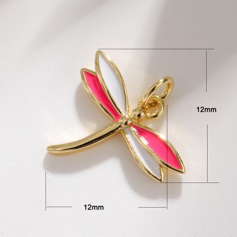 1 Piece Cute Tortoise Dragonfly Butterfly Copper Enamel Plating Jewelry Accessories