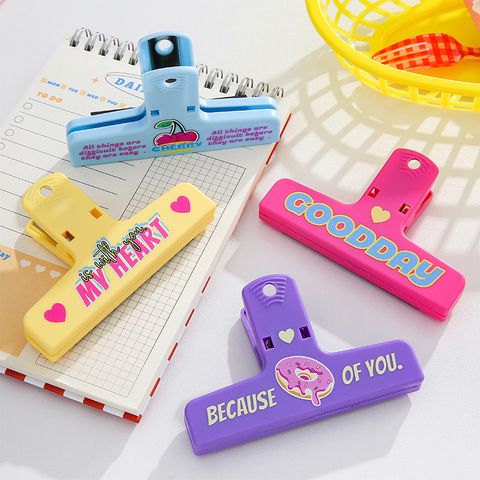 1 Piece Cartoon Letter Class Learning Plastic Magnet Cute Long Tail Clip