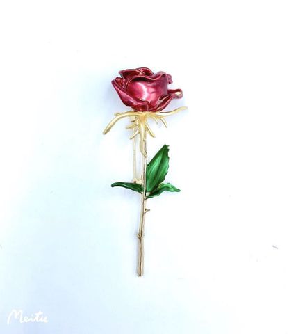 Romantic Rose Artificial Gemstones Alloy Unisex Corsage