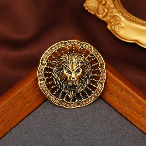 Retro Lion Alloy Plating Unisex Brooches