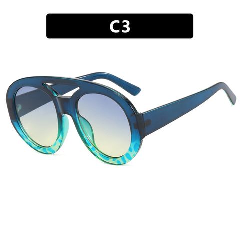 Fashion Geometric Ac Round Frame Full Frame Women's Sunglasses