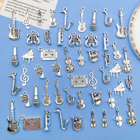 1 Piece Simple Style Musical Instrument Guitar Notes Alloy Plating Jewelry Accessories