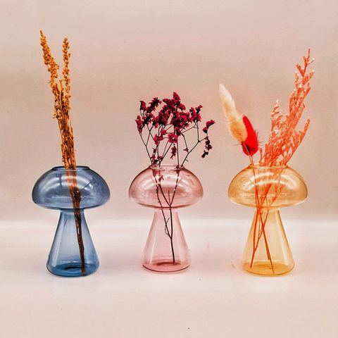Simple Style Color Block Organic Glass Vase
