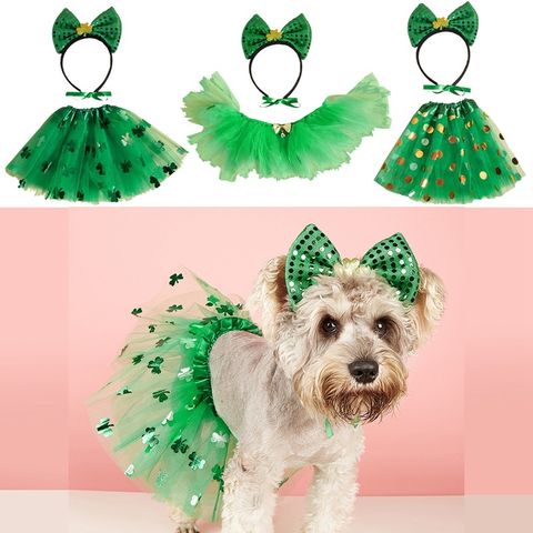 Casual Polyester St. Patrick Cartoon Pet Clothing