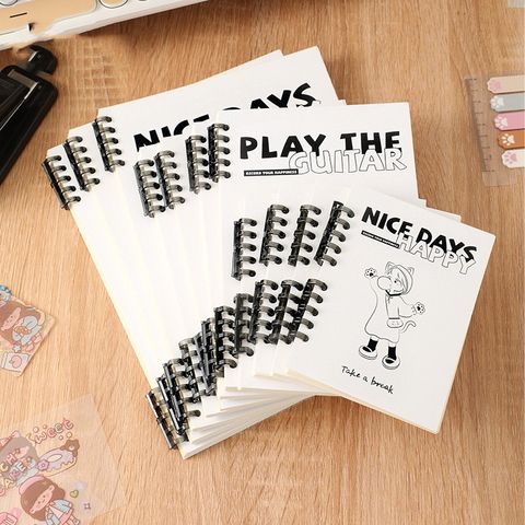 1 Piece Letter Learning School Raw Wood Pulp Retro Vacation Notebook