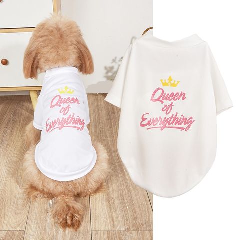 Casual Polyester Cartoon Letter Heart Shape Pet Clothing