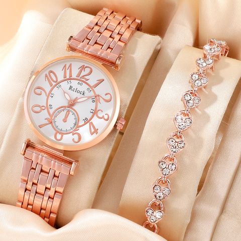 Casual Elegant Luxurious Solid Color Folding Buckle Quartz Women's Watches