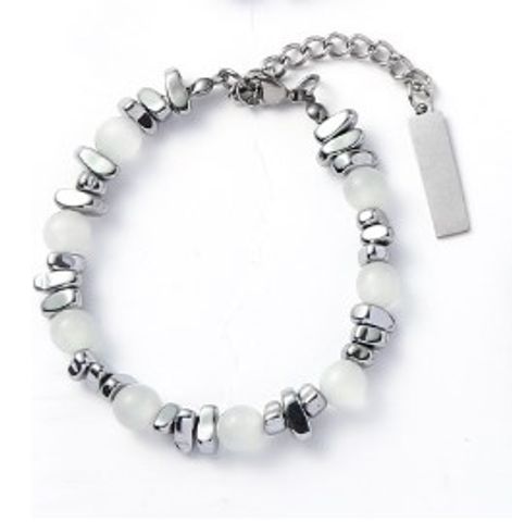 Simple Style Geometric Titanium Steel Irregular Beaded Bracelets