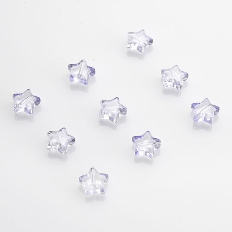50 PCS/Package 10 * 10mm Hole 1~1.9mm Glass Star Beads