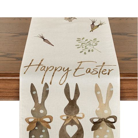 Easter Pastoral Rabbit Letter Linen Tablecloth