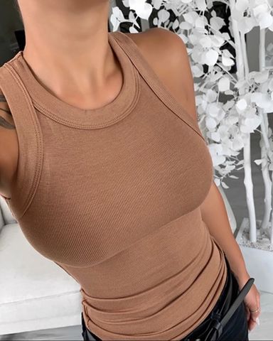 Women's T-shirt Tank Tops Simple Style Streetwear Solid Color