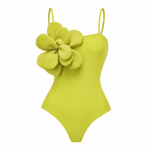 Women's Beach Modern Style Solid Color 2 Pieces Set One Piece Swimwear
