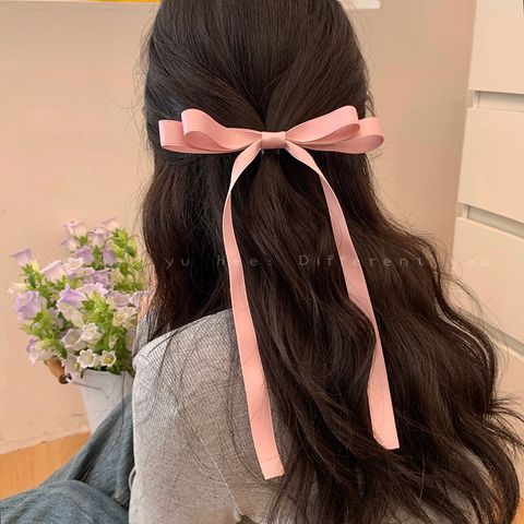 Women's Elegant Sweet Bow Knot Satin Hair Clip