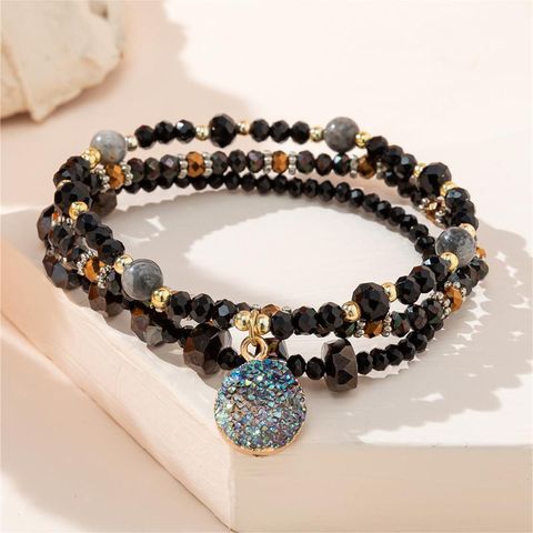 Lässig Einfacher Stil Irregulär Glas Seil Perlen Frau Armbänder