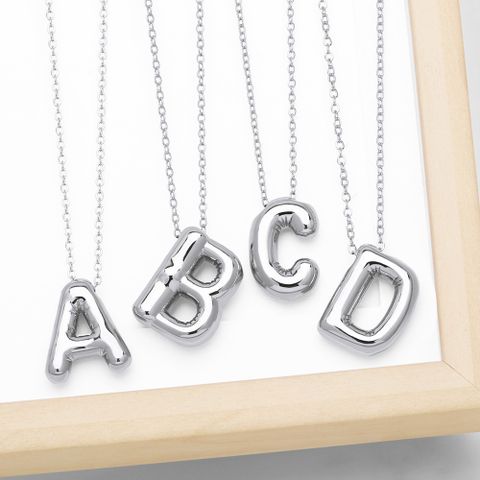 Copper Simple Style Letter Plating Necklace
