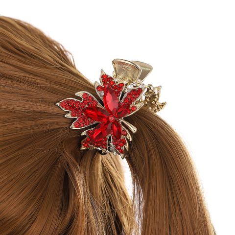 Women's IG Style Elegant Maple Leaf Alloy Hair Claws