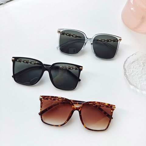 IG Style Sweet Solid Color Pc Resin Square Full Frame Women's Sunglasses