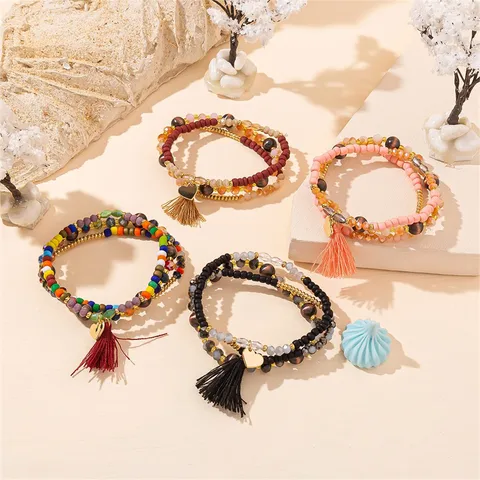 Simple Style Heart Shape Artificial Crystal Women's Bracelets