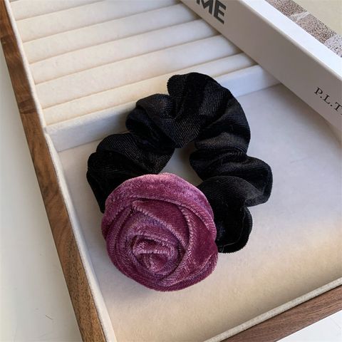 Women's Elegant Retro Romantic Rose Cloth Hair Tie