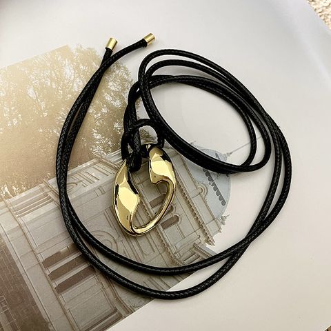 Fashion Geometric Alloy Leather Rope Plating Women's Necklace