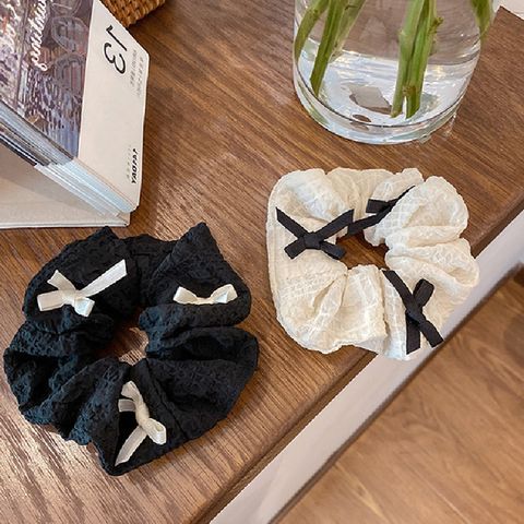 Women's Sweet Simple Style Solid Color Cloth Bowknot Hair Tie