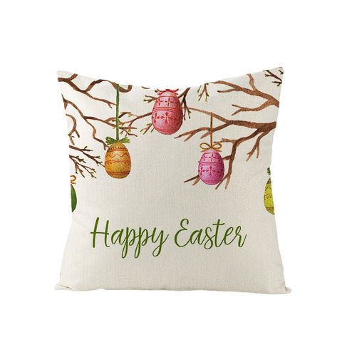 Nordic Style Rabbit Linen Pillow Cases Artificial Decorations