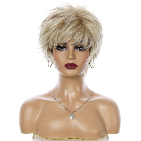Women's Cute Casual Holiday Street High Temperature Wire Side Fringe Short Straight Hair Wig Net
