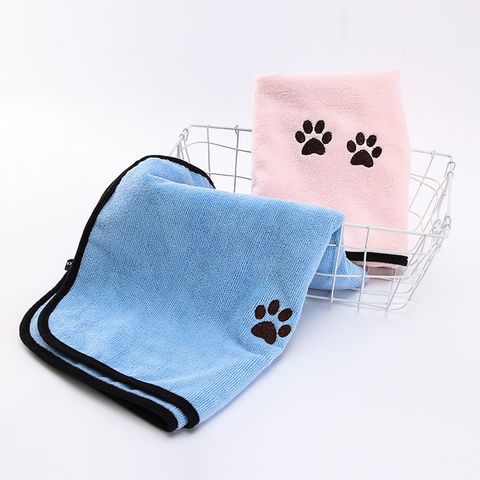 Cute Fiber Paw Print Pet Bath Towel