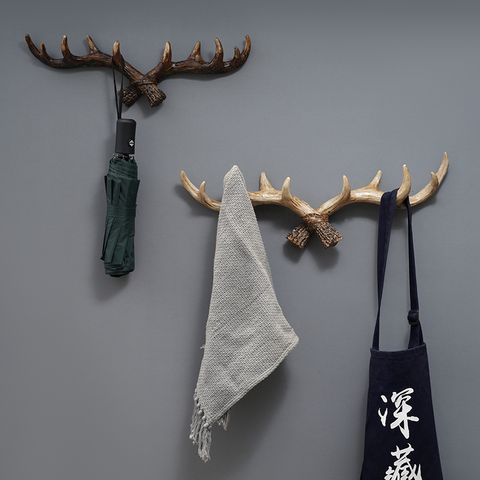 Vintage Style Antlers Plastic Resin Hooks