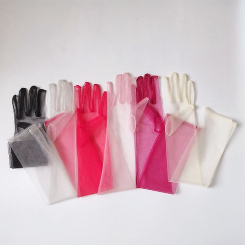 Frau Einfacher Stil Einfarbig Handschuhe 1 Paar