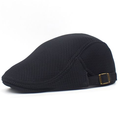 Men's Basic Solid Color Flat Eaves Beret Hat